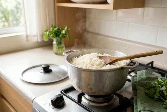 Arroz blanco graneado